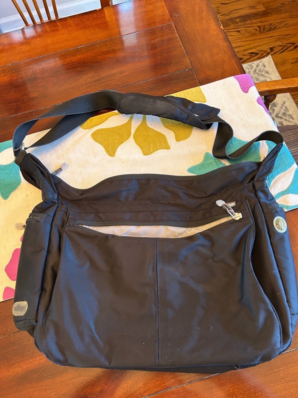 eBags Kayla Black Travel Shoulder Messenger Bag